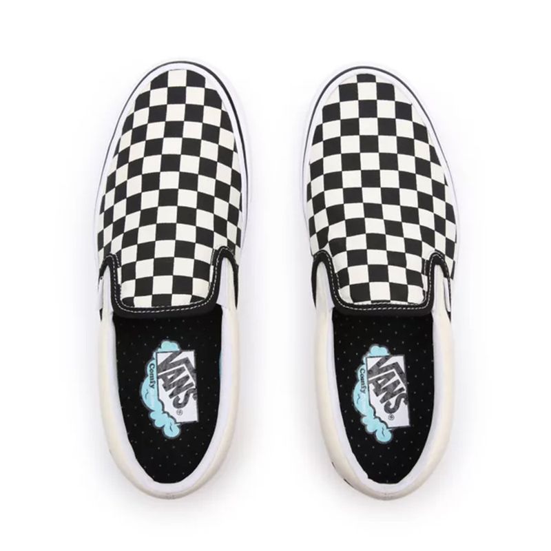 vans checkerboard slip on comfycush