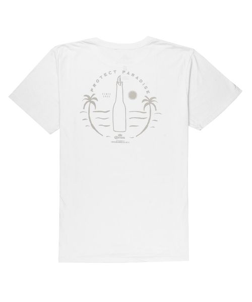 Camiseta Corona Paradise Palms Branco - Outlet