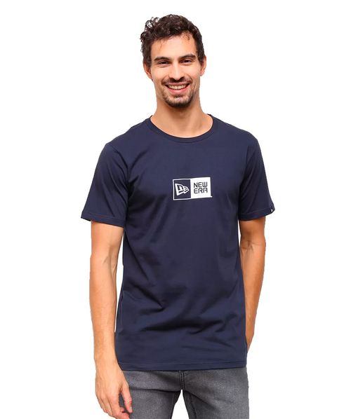Camiseta New Era Logo Box - Marinho
