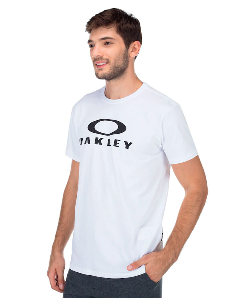 Camiseta Masculina Oakley Bark Tee Branco