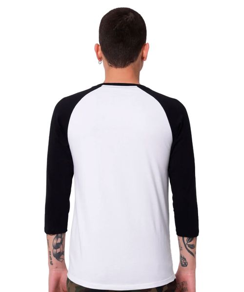 Camiseta Vans Otw Raglan Branco/Preto - Outlet