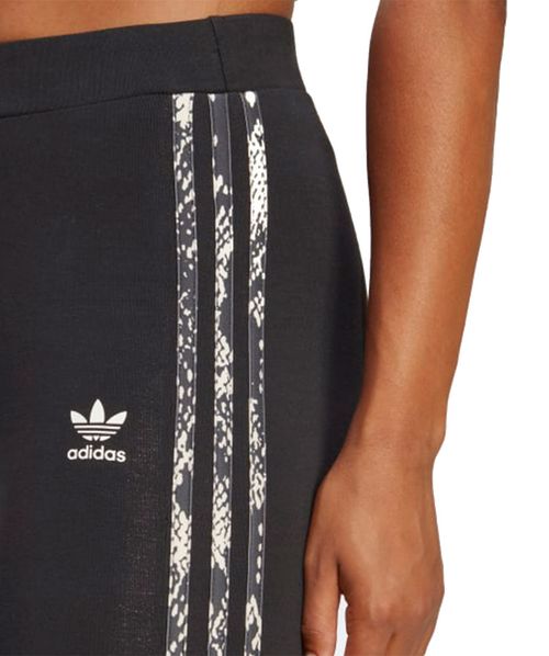 Calça Legging 3-Stripes Print - Preto Adidas