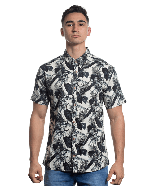 Camisa Kayland Folhagem Off White - Outlet