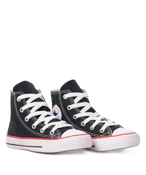 Tênis Infantil Converse Chuck Taylor All Star Kids Hi Preto Vermelho