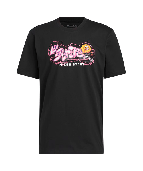 Adidas Camiseta Lil' Stripe Metaverse Gaming Basquete - Preto / Rosa