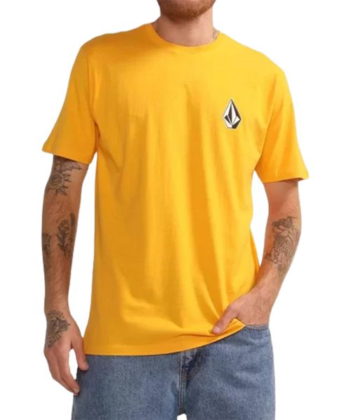 Camiseta Silk Volcom  M/C Deadly Stone - Amarelo