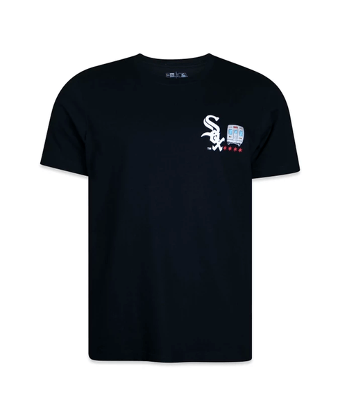 Camiseta New Era  MLB Chicago White Sox Core City Icons - Preto / Vermelho
