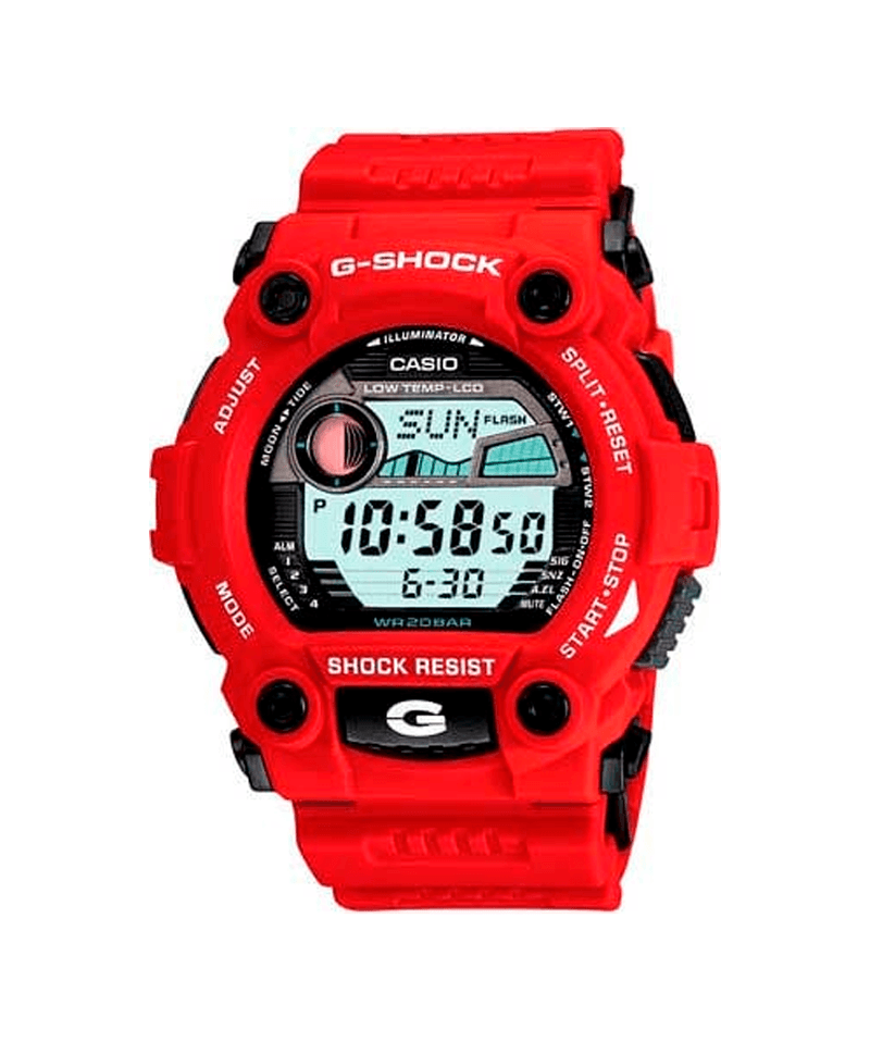 Relógio Casio G Shock G Rescue Tábua De Maré G 7900a 4dr Vermelho