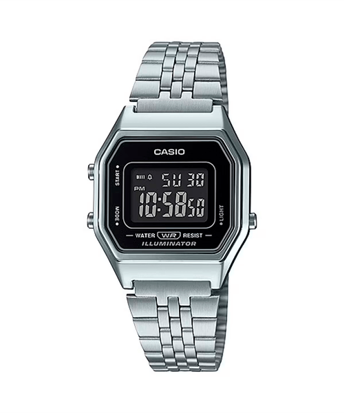 Relógio De Pulso Casio Vintage Digital - Prata / Preto