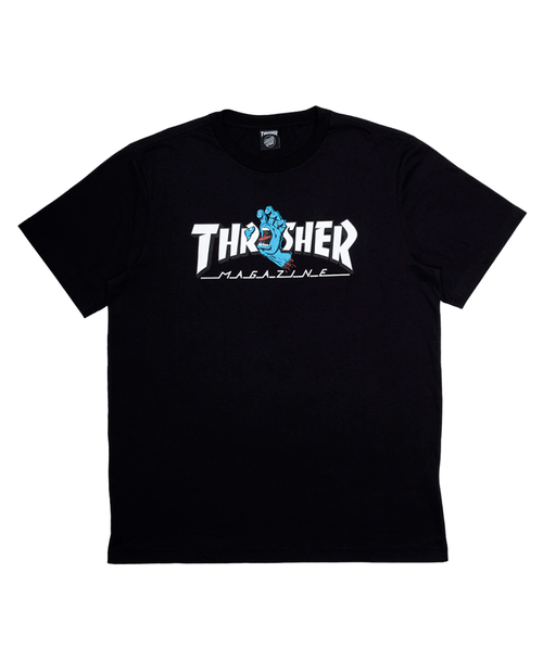 Camiseta MC Santa Cruz x Thrasher Screaming Logo - Preto