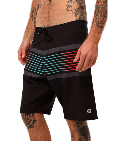 Bermuda Água Hurley Listras - Grafite / Preto