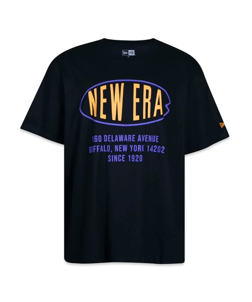 Camiseta New Era Tamanho Especial Delaware Ave - Preto