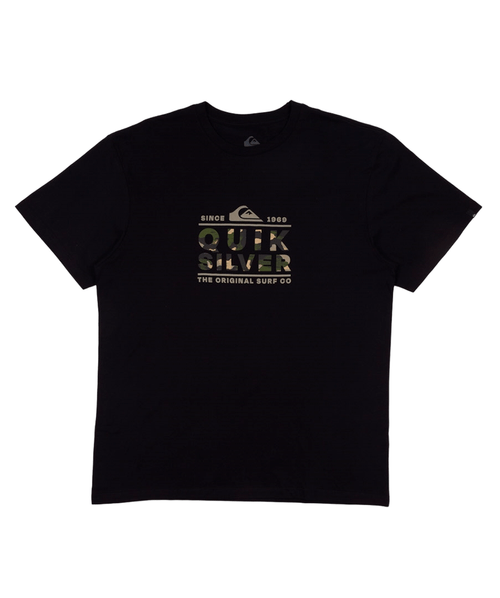Camiseta QuickSilver Tamanho Especial M/C Logo Print - Preto