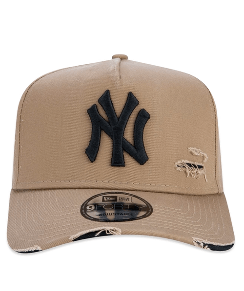 Boné New Era 9FORTY A-Frame MLB New York Yankees Destroyed - Khaki