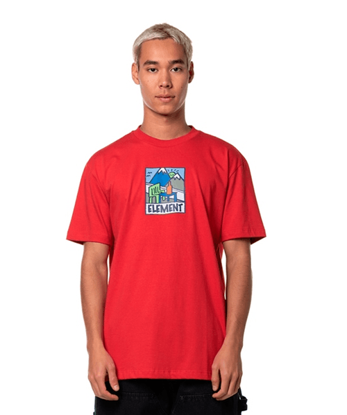 Camiseta Element Manga Curta Trekka Stillife - Vermelho