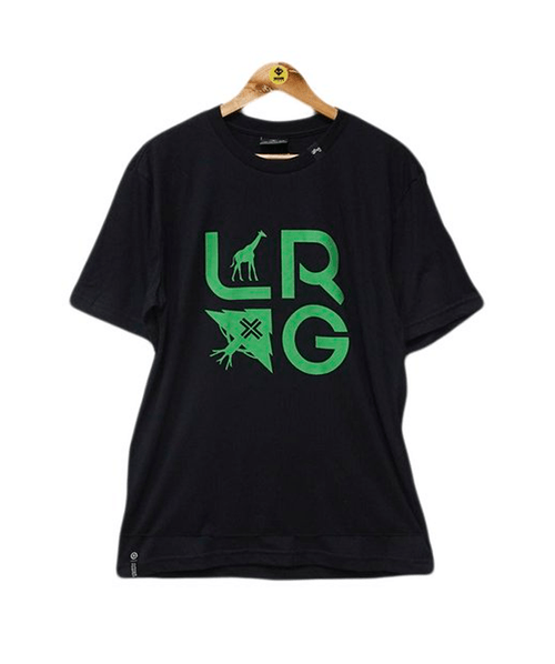Camiseta LRG Stacked Manga Curta Estampada - Preto