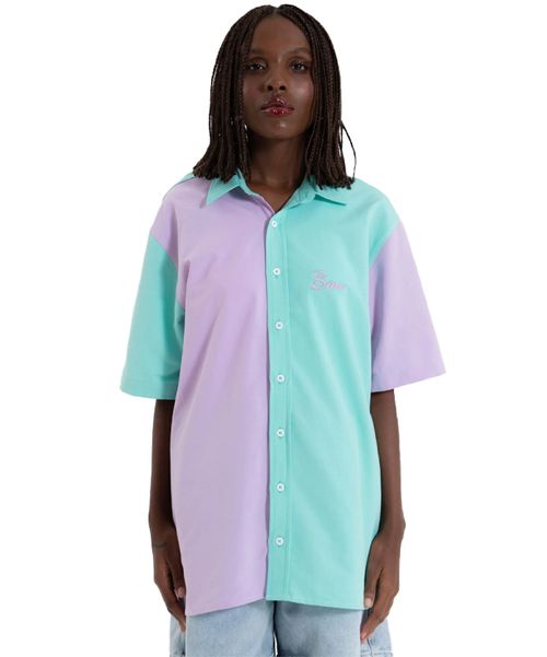 Camisa Baw Box Azul/Lilás