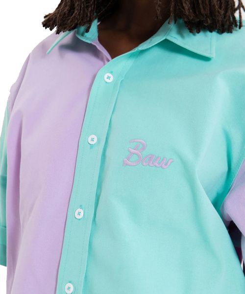 Camisa Baw Box Azul/Lilás