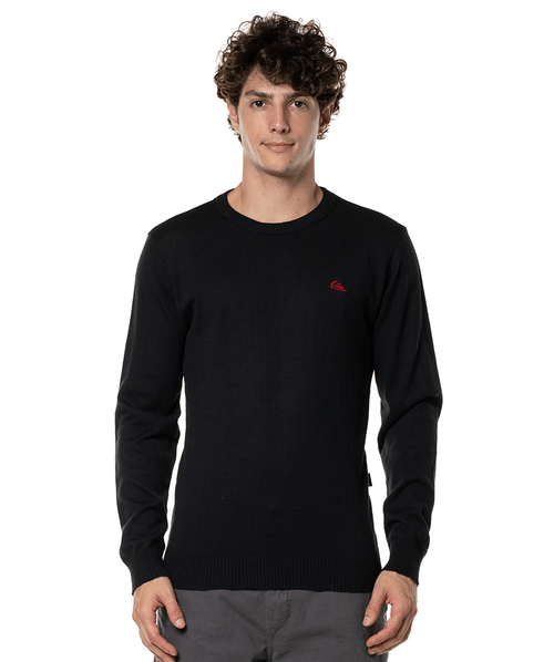 Blusa Manga Longa Tricot Embroidery  - Preto