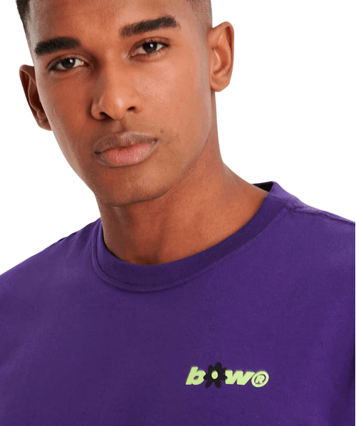 Camiseta BAW M/C Regular Flower - Roxo