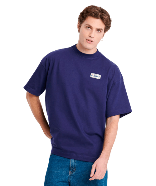 Camiseta BAW New Over Sport Vintage - Azul Marinho