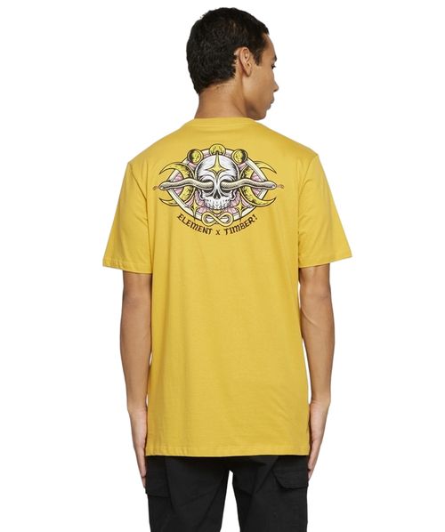 Camiseta Element x Timber  M/C Timber Sight - Amarelo