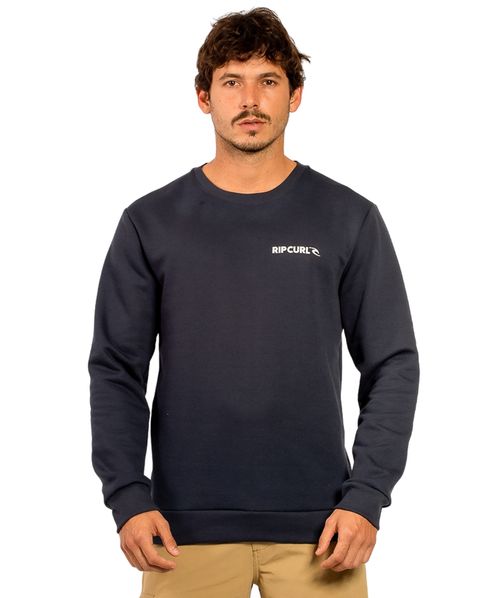 Moletom Rip Curl Brand Logo Crew - Dark Navy