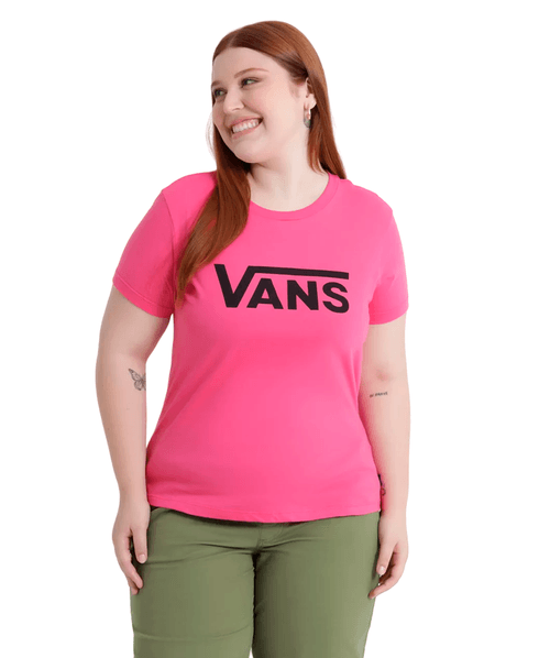 Camiseta Vans Flying V Crew SS - Magenta