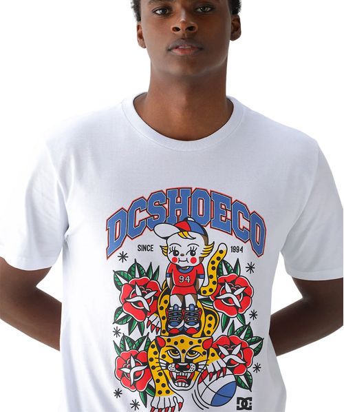 Camiseta DC Shoes Tiger Branca