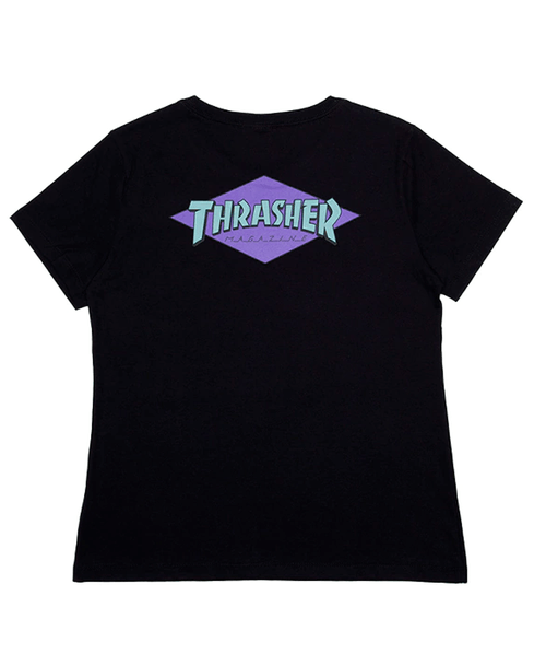 Camiseta Feminina Santa Cruz x Thrasher - Preta