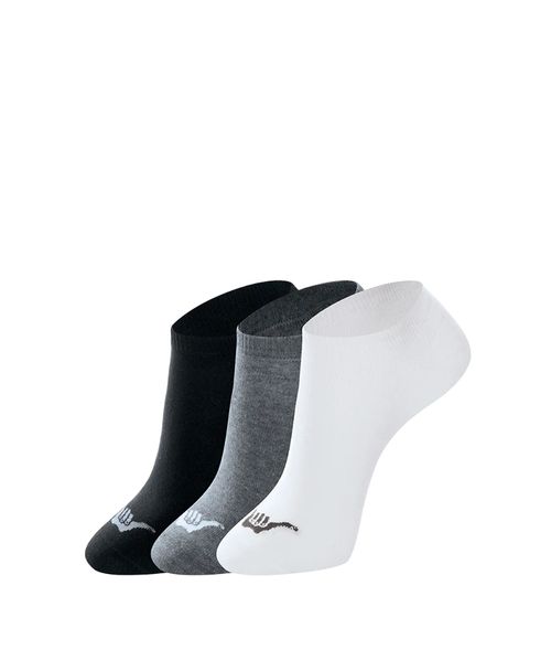 Kit 3 Pares de Meia Hang Loose Invisível - Cinza