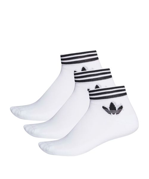 Kit Meia Adidas Trefoil Ankle Branco