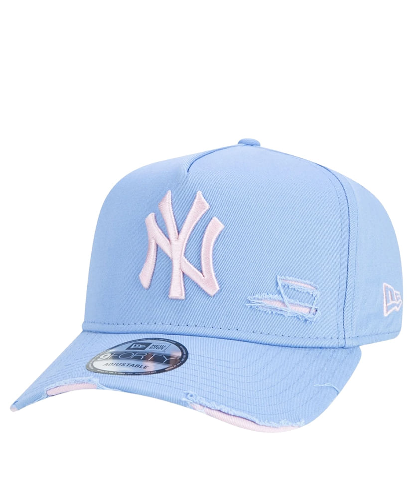 Boné New Era 9Forty A-Frame MLB New York Yankees Destroyed Azul