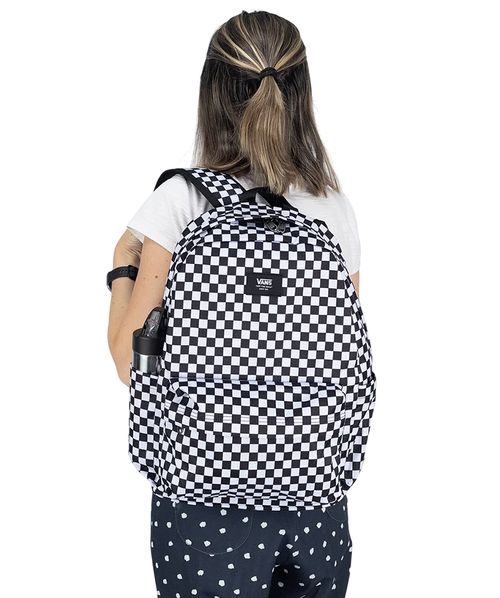 Mochila Vans Old Skool Check Backpack Black White
