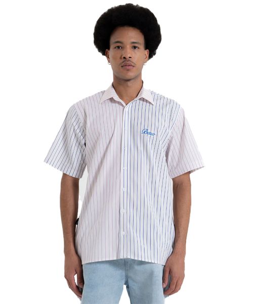 Camisa Baw Box Stripes Colorblock Estampada