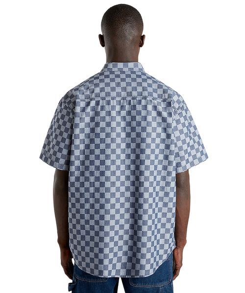 Camisa Vans Wade Checkerboard SS Warm Weather Dress Blues