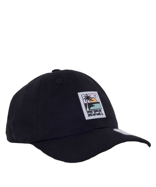 Boné RVCA Aba Curva Palm Set Snapback Preto