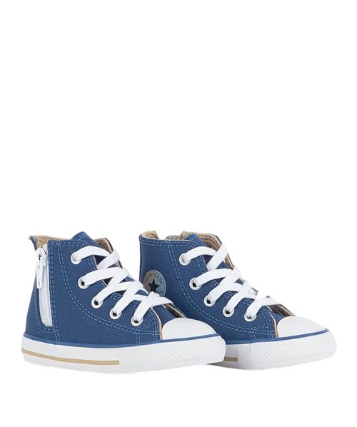 Tênis Converse Kids Chuck Taylor All Star Zip Hi Azul Caqui