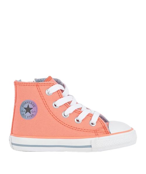 Tênis Converse Kids Chuck Taylor All Star Zip Hi Salmão