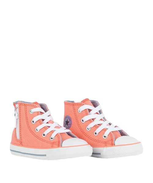 Tênis Converse Kids Chuck Taylor All Star Zip Hi Salmão