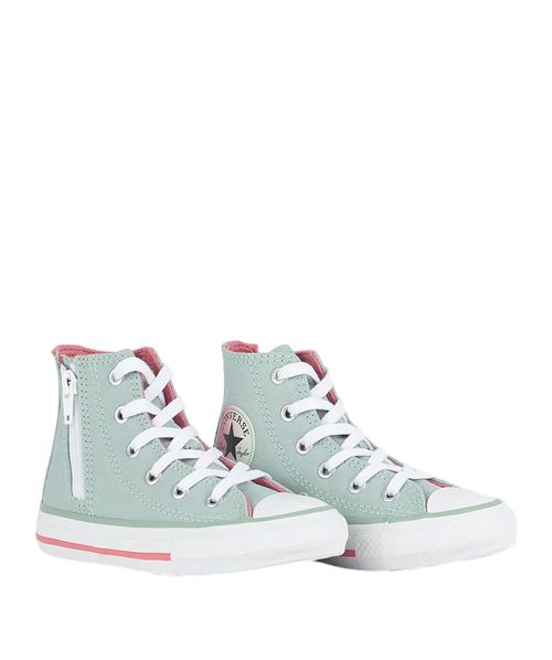 Tênis Converse Kids Chuck Taylor All Star Zip Hi Verde