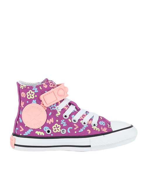 Tênis Converse Kids Chuck Taylor All Star Hi Bubble Strap Polka Doodle - Suco De Uva