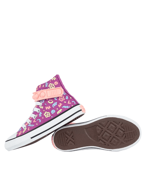 Tênis Converse Kids Chuck Taylor All Star Hi Bubble Strap Polka Doodle - Suco De Uva