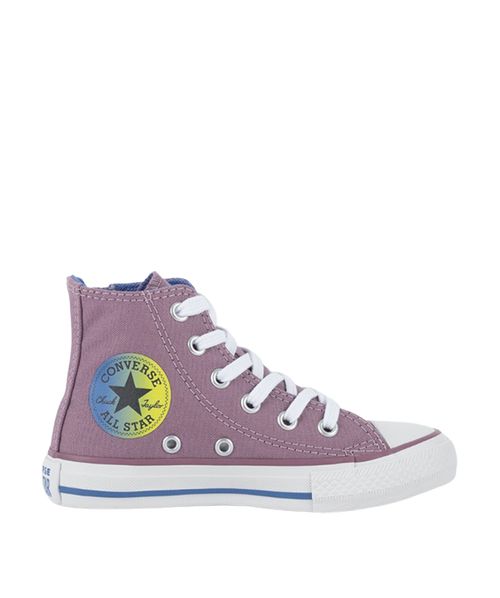 Tênis Converse Kids Chuck Taylor All Star Hi Seasonal Plus - Roxo / Azul Ancestral