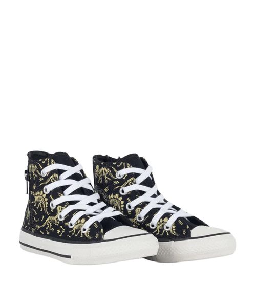Tênis Converse Kids Chuck Taylor All Star Hi Dino Preto Glow