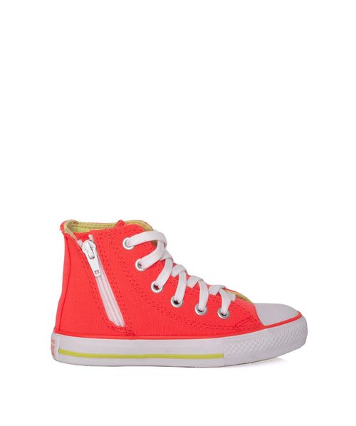 Tênis Converse Kids Chuck Taylor All Star Hi Seasonal Plus -  Laranja Chama / Verde