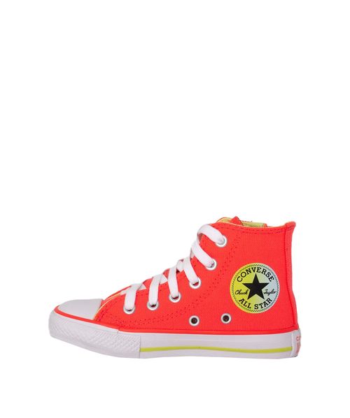 Tênis Converse Kids Chuck Taylor All Star Hi Seasonal Plus -  Laranja Chama / Verde