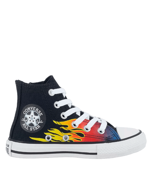 Tênis Converse Kids Chuck Taylor All Star Hi Cars - Preto