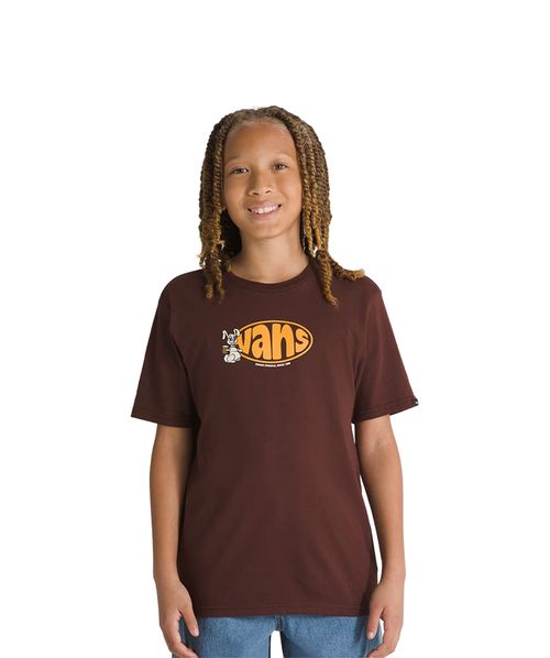 Camiseta Vans Infantil Hopper SS Hopper Bitter Chocolate