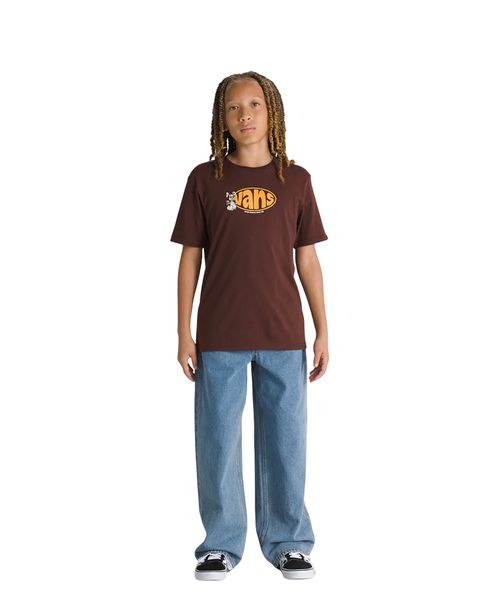 Camiseta Vans Infantil Hopper SS Hopper Bitter Chocolate